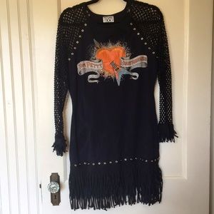 EUC Repurposed Tom Petty Concert Tee Dress
